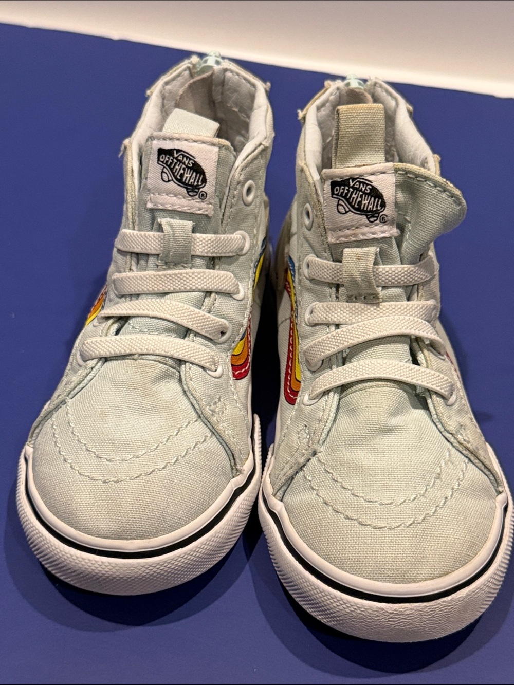 VANS SK8 rainbow sneakers ZIP SHOES KIDS toddler 9 HIGH TOPS - SHOES - Picture 4 of 12